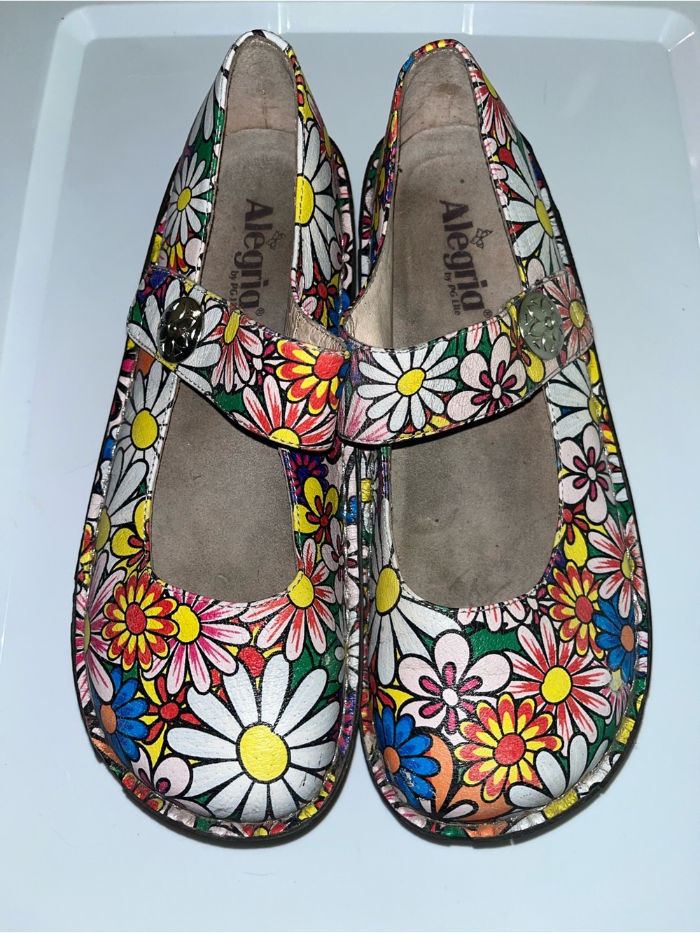 Alegria Multicolor Floral Mary Jane Shoes